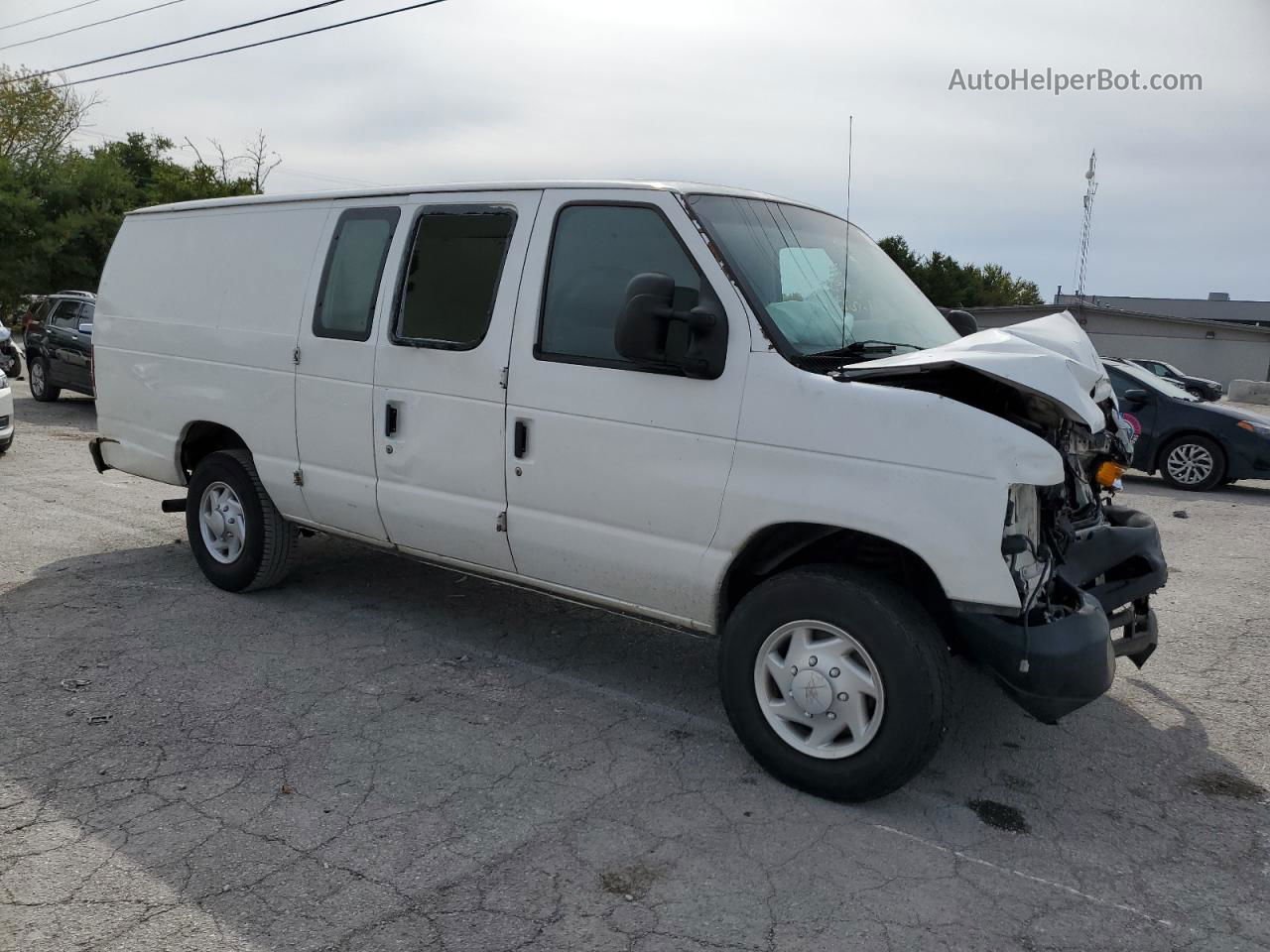 2008 Ford Econoline E350 Super Duty Van White vin: 1FTSS34L58DA02937