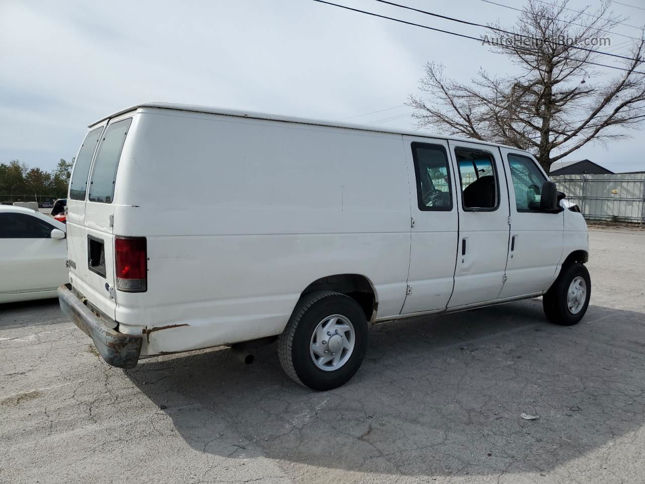 2008 Ford Econoline E350 Super Duty Van White vin: 1FTSS34L58DA02937