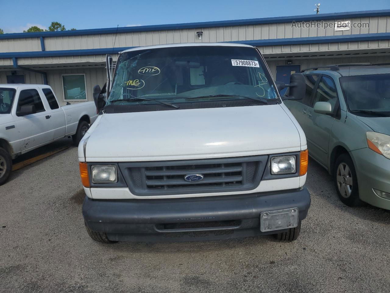 2007 Ford Econoline E350 Super Duty Van White vin: 1FTSS34L77DB19160