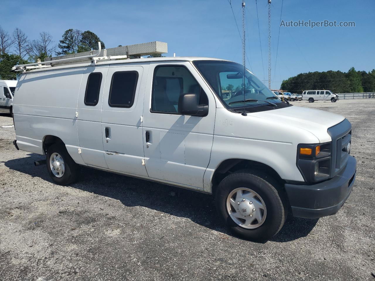 2008 Ford Econoline E350 Super Duty Van White vin: 1FTSS34P08DA60344