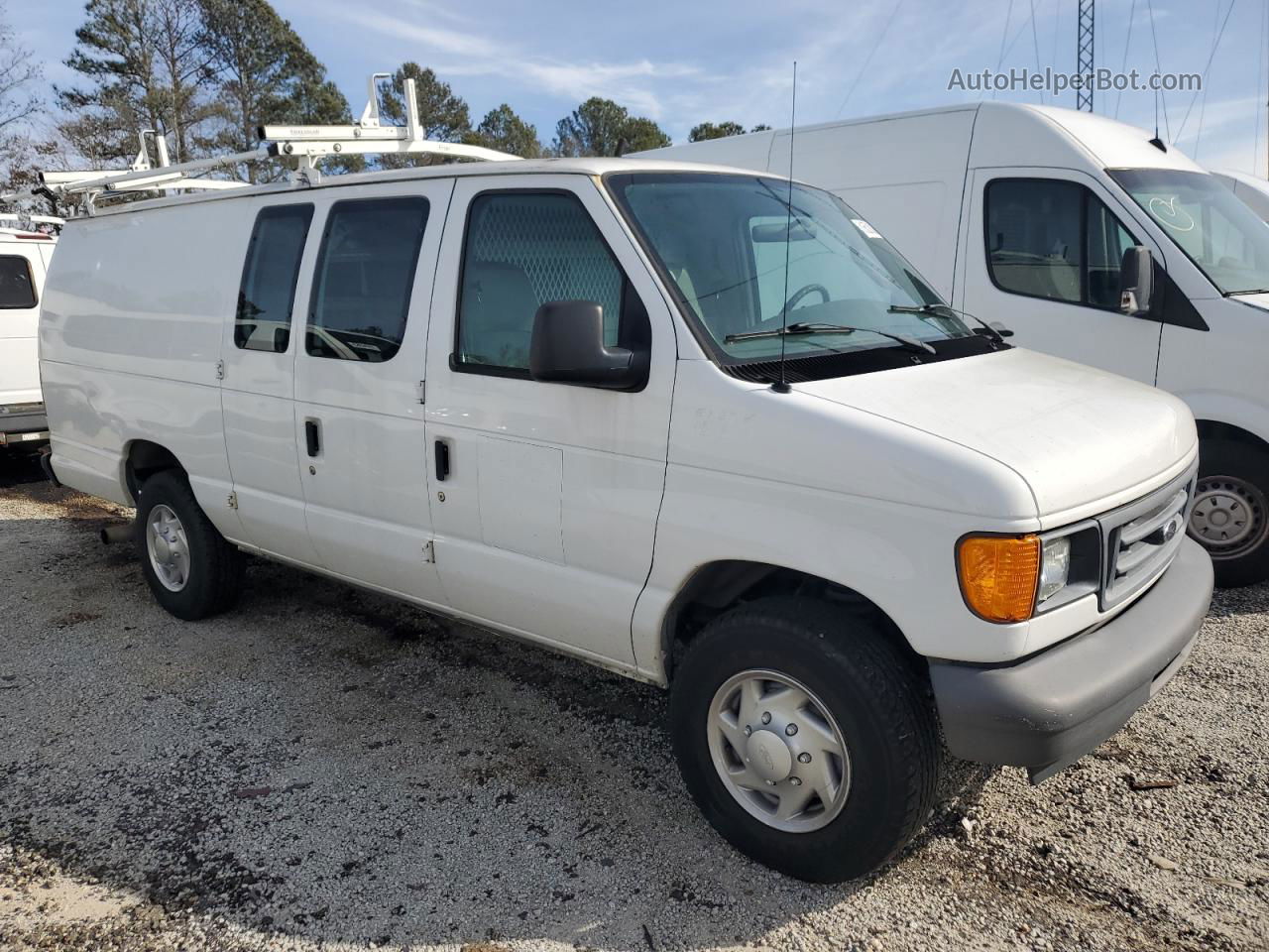 2007 Ford Econoline E350 Super Duty Van Белый vin: 1FTSS34P97DA26000