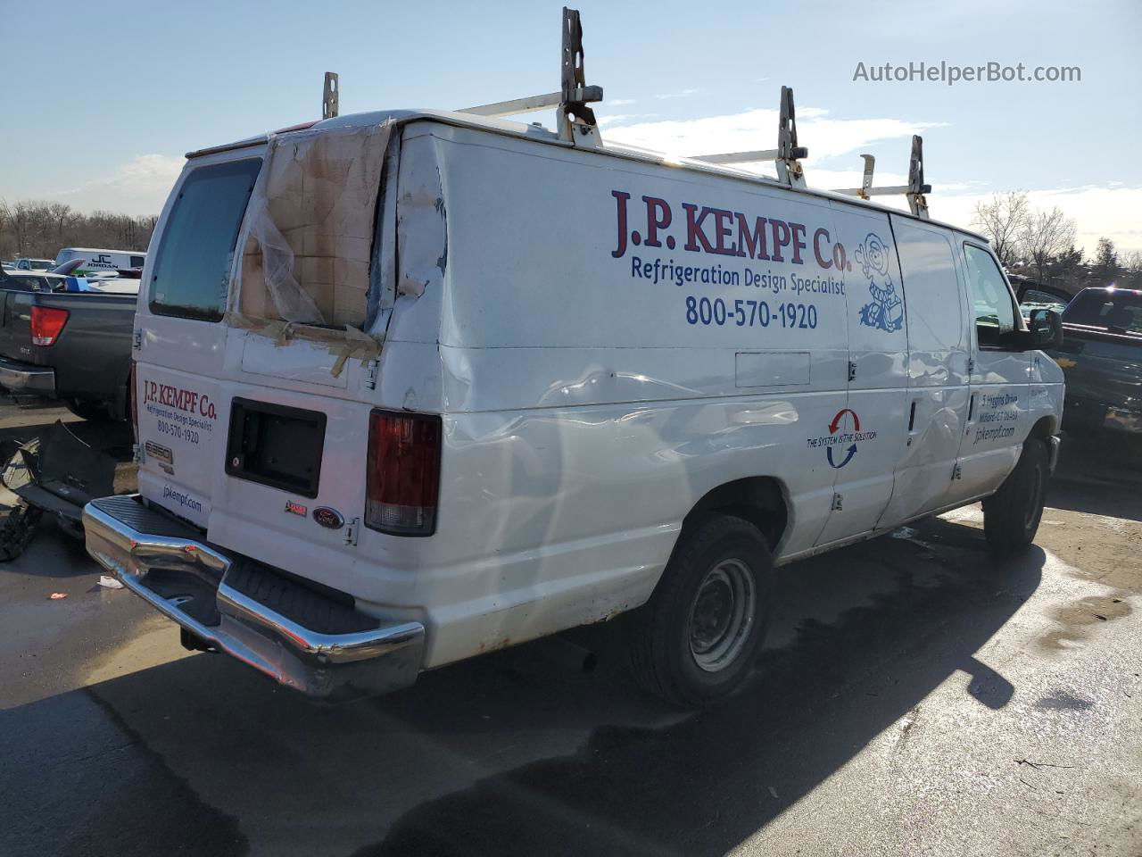 2012 Ford Econoline E350 Super Duty Van White vin: 1FTSS3EL5CDA94767