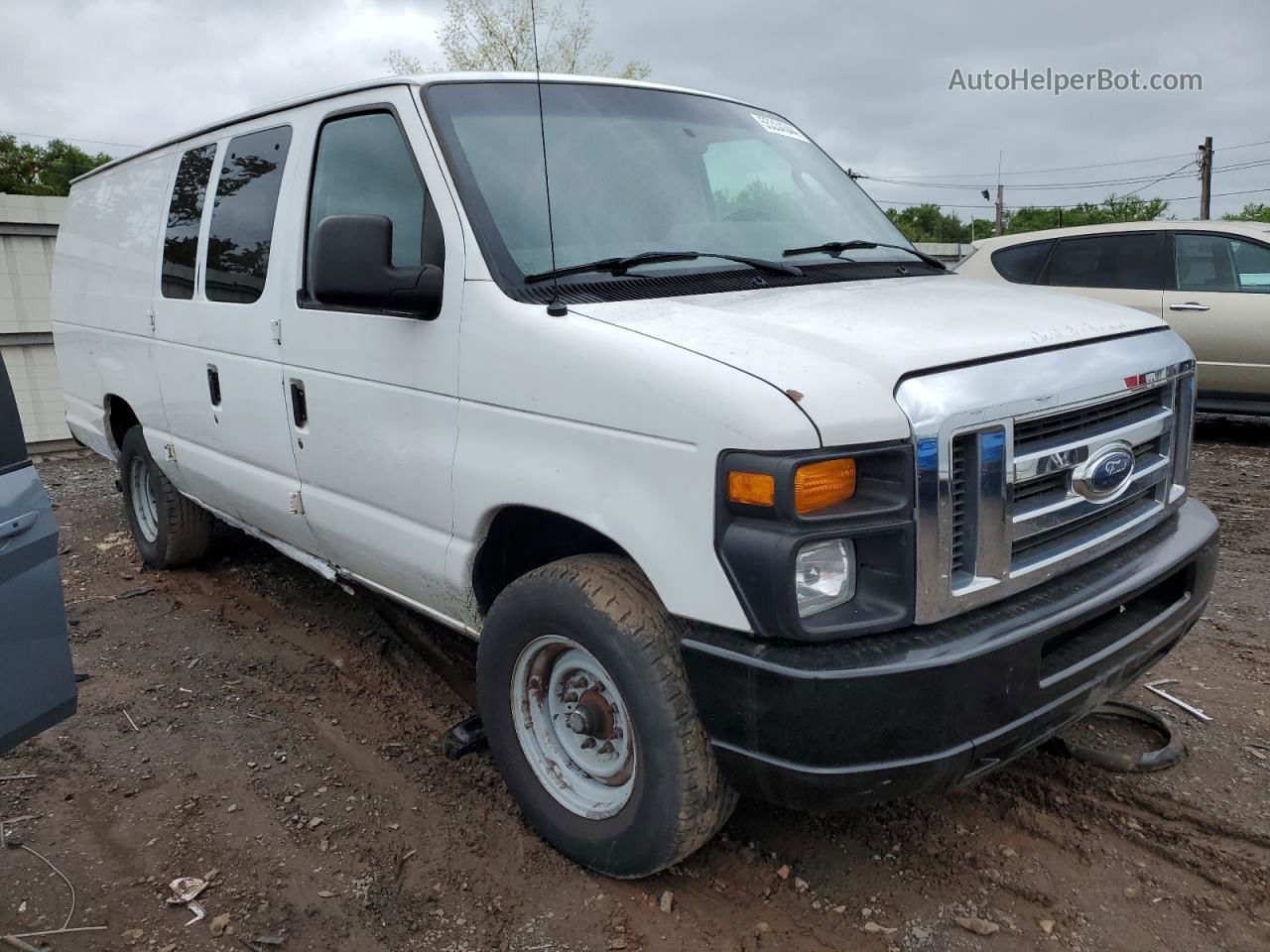 2010 Ford Econoline E350 Super Duty Van White vin: 1FTSS3EL8ADA58861