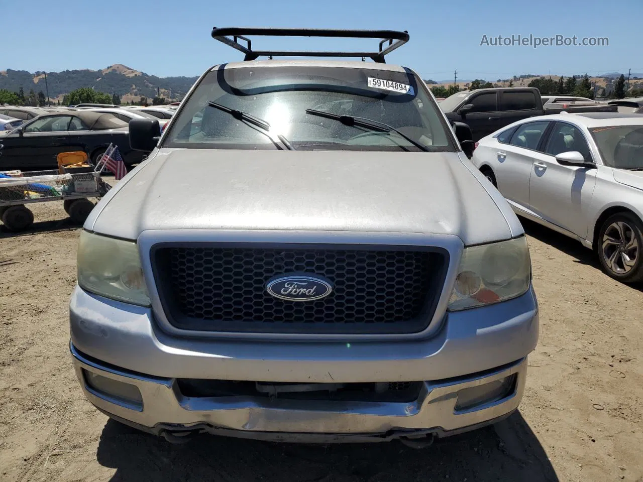 2004 Ford F150  Silver vin: 1FTVX14594NB88829