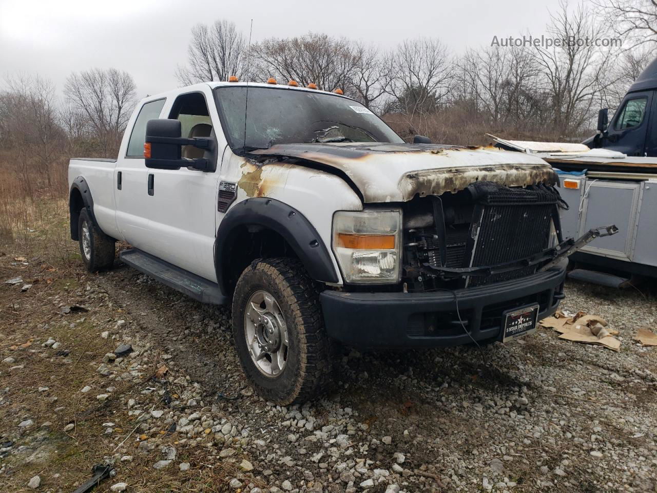 2008 Ford F350 Srw Super Duty White vin: 1FTWW31R88EB53229