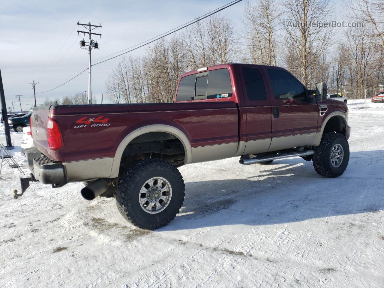 2008 Ford F350 Srw Super Duty Burgundy vin: 1FTWX31R98EA45442