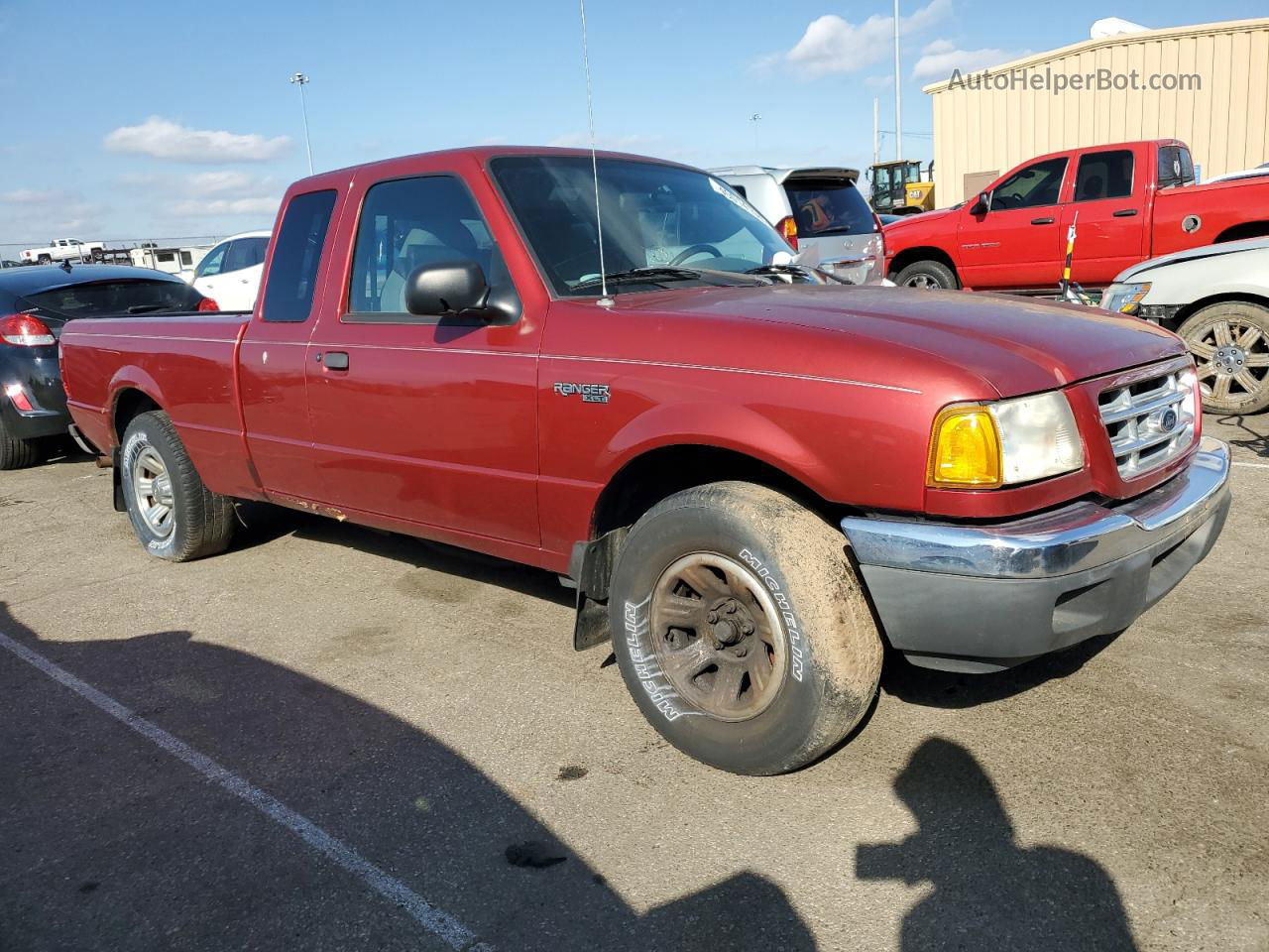 2001 Ford Ranger Super Cab Red vin: 1FTYR14E21TA45509