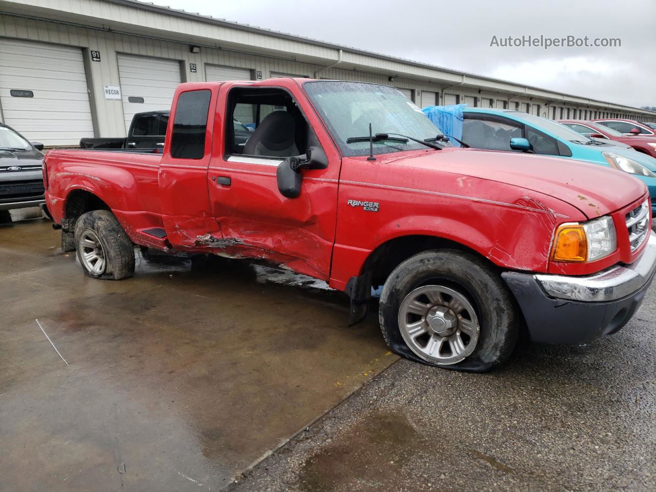 2001 Ford Ranger Super Cab Red vin: 1FTYR14U61TA58920