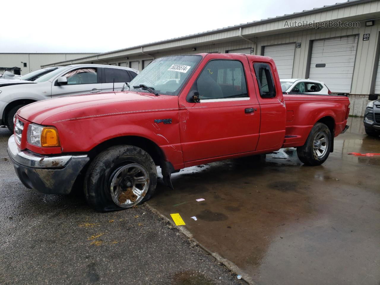 2001 Ford Ranger Super Cab Red vin: 1FTYR14U61TA58920