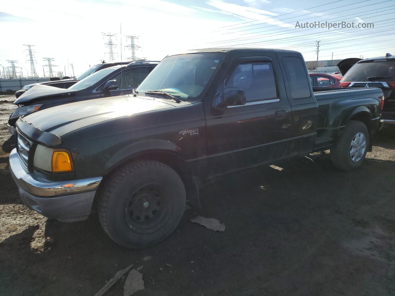 2001 Ford Ranger Super Cab Green vin: 1FTYR14U81TA61379