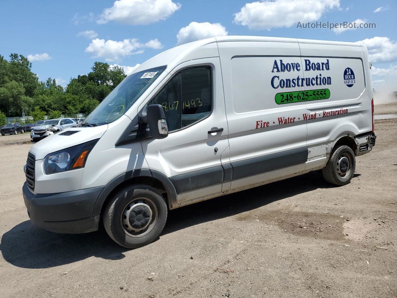 2018 Ford Transit T-250 White vin: 1FTYR2CG2JKA00732