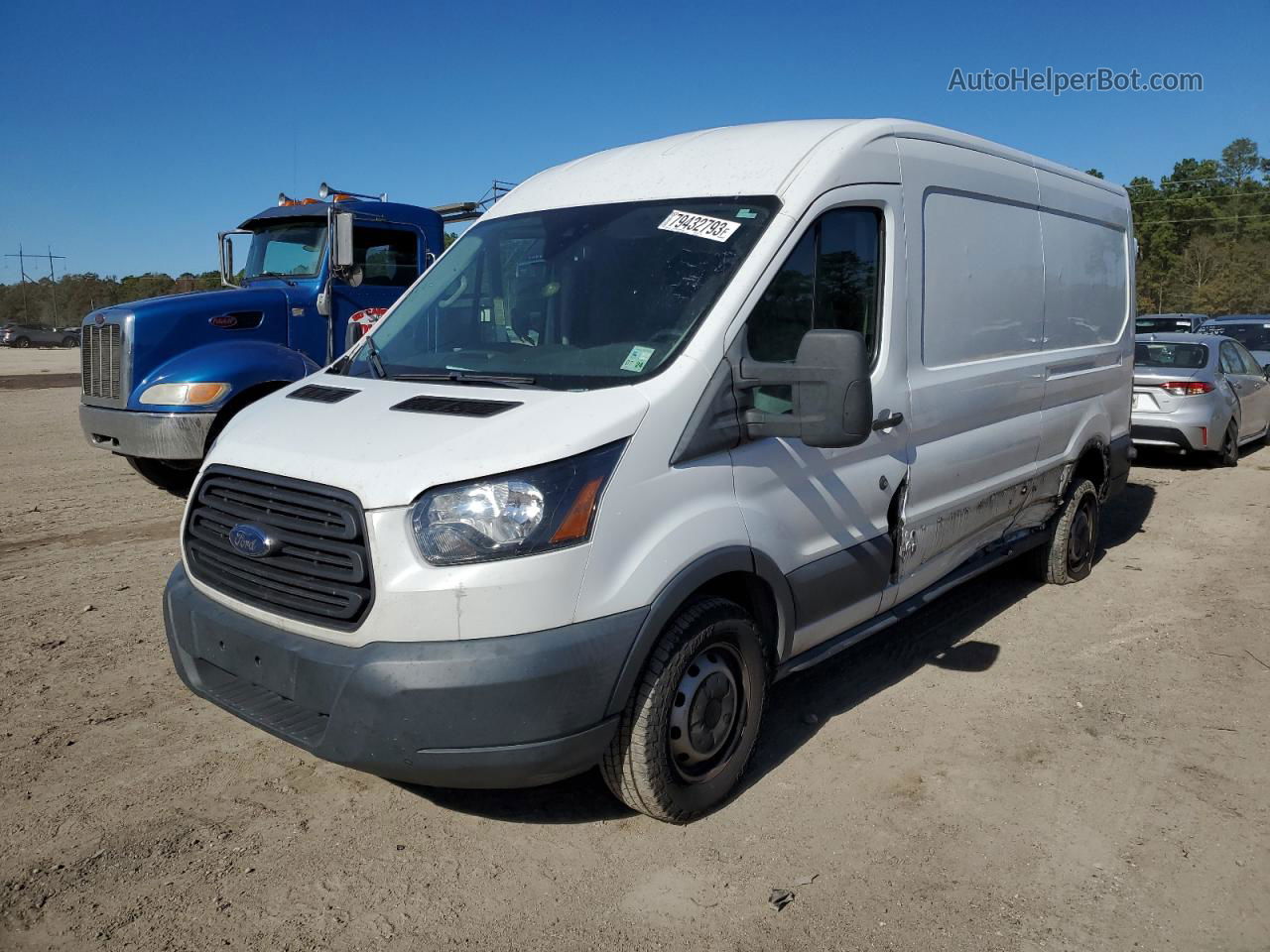 2018 Ford Transit T-250 White vin: 1FTYR2CM5JKB27805