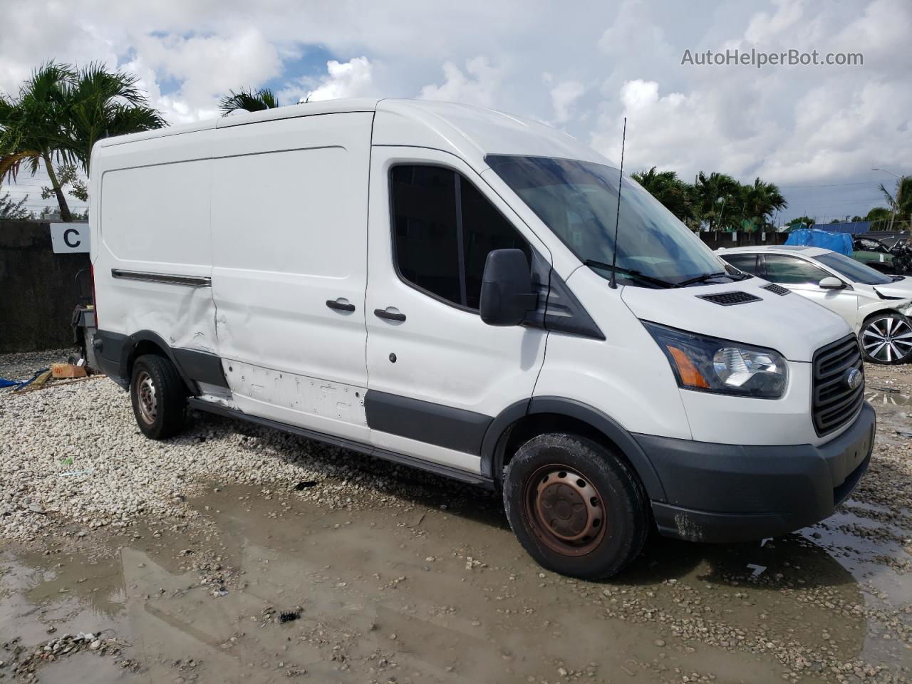 2018 Ford Transit T-250 White vin: 1FTYR2CM7JKA73956