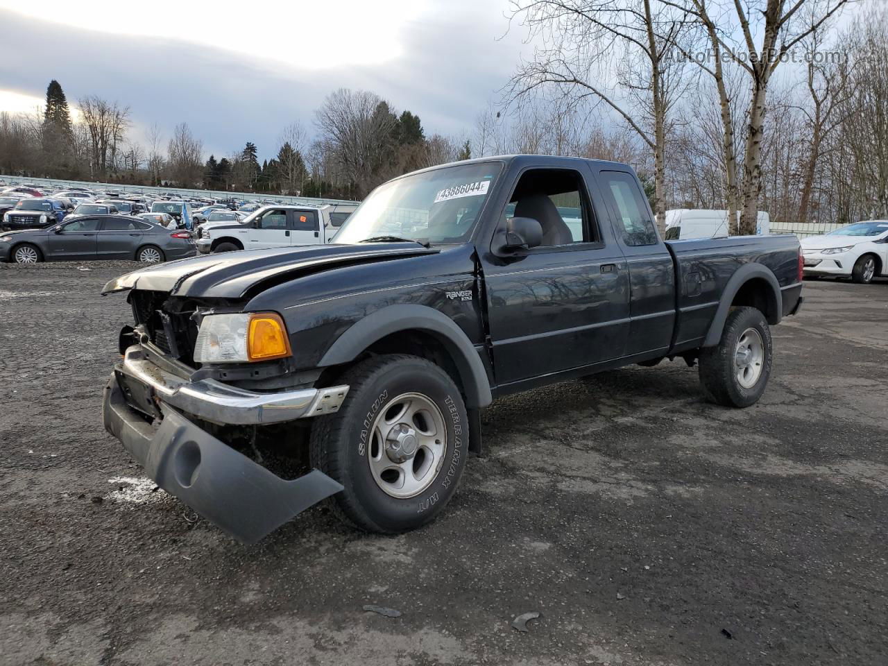 2001 Ford Ranger Super Cab Black vin: 1FTZR15U21PA62037