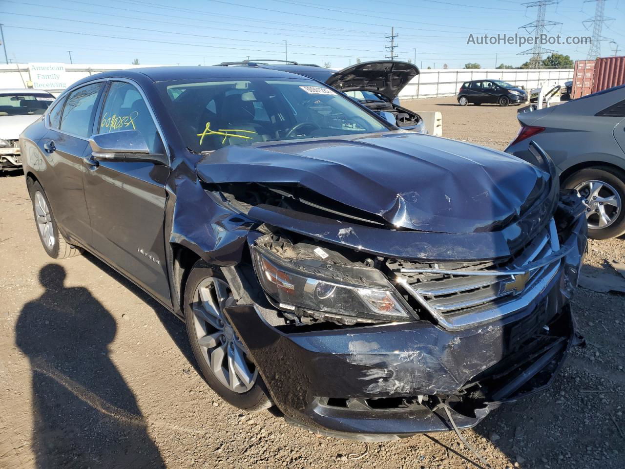 2017 Chevrolet Impala Lt Blue vin: 1G1105S32HU117844