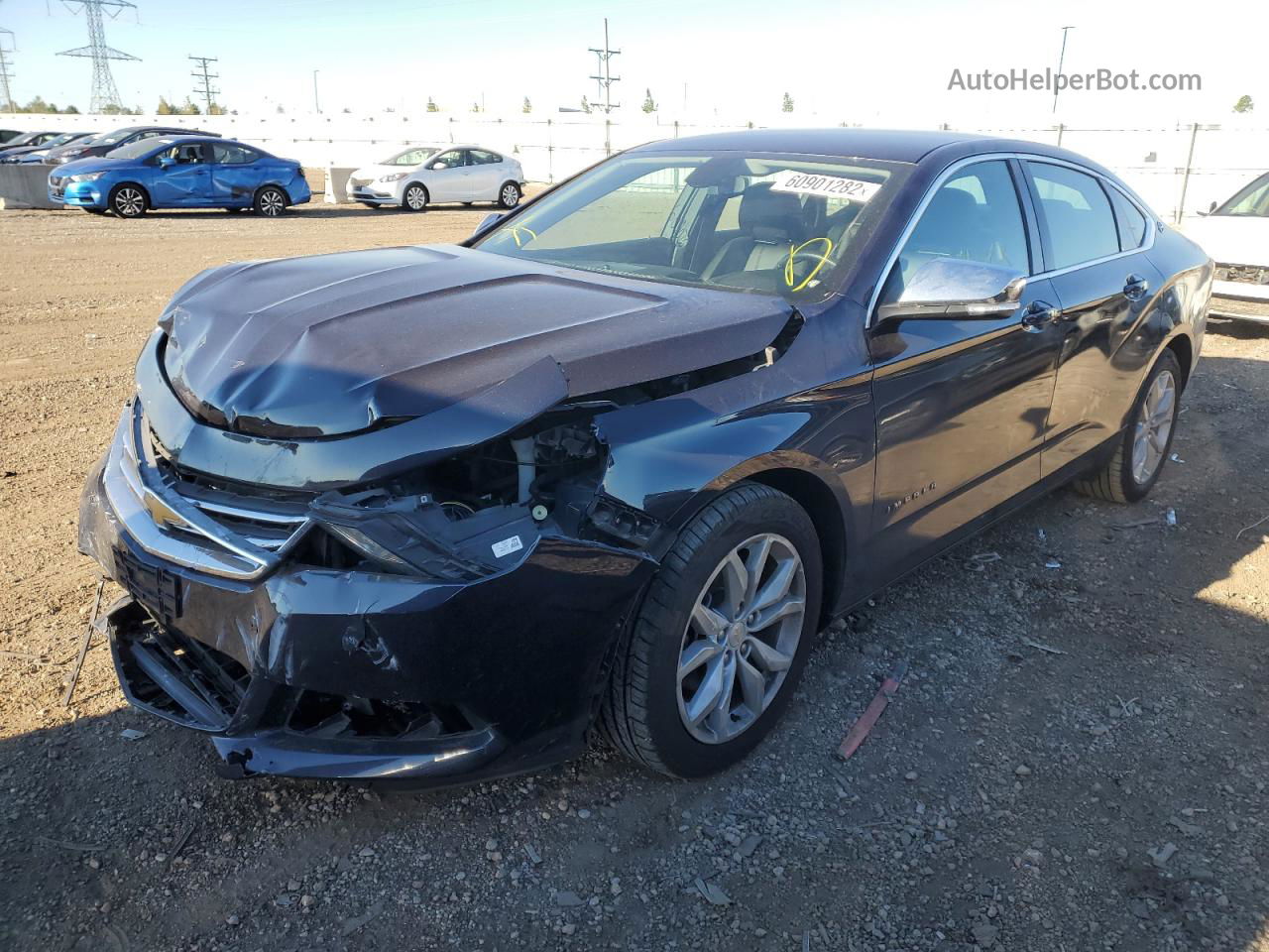 2017 Chevrolet Impala Lt Blue vin: 1G1105S32HU117844