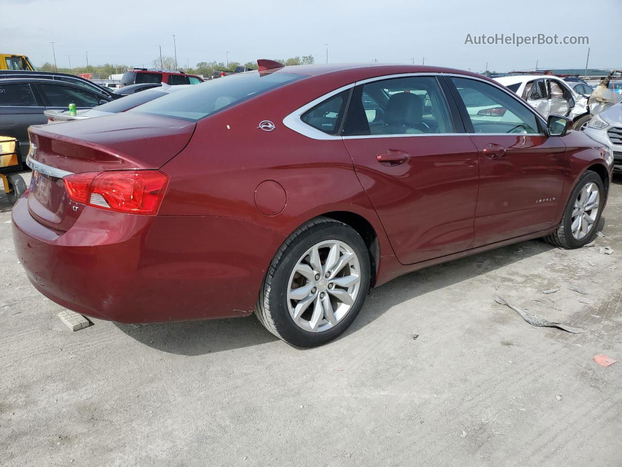 2017 Chevrolet Impala Lt Maroon vin: 1G1105S33HU167345