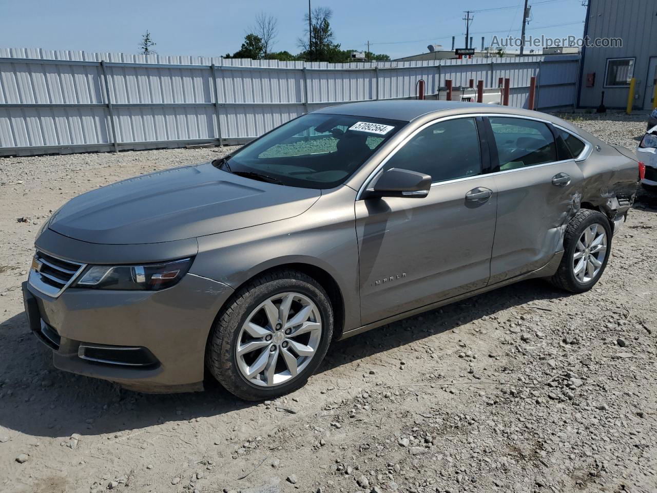 2017 Chevrolet Impala Lt Серый vin: 1G1105S33HU202899