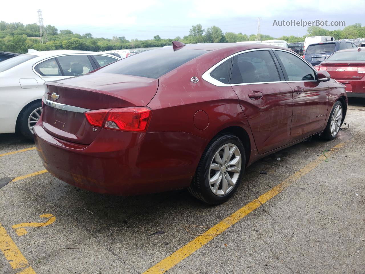 2017 Chevrolet Impala Lt Red vin: 1G1105S36HU118009