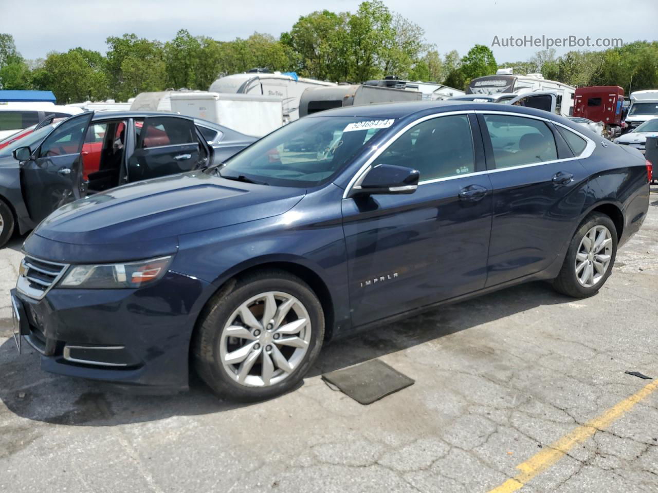 2017 Chevrolet Impala Lt Blue vin: 1G1105S36HU202508