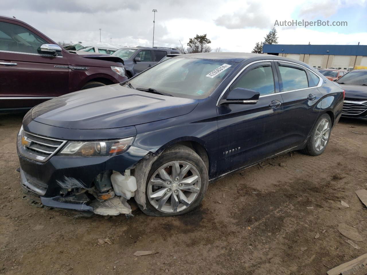 2016 Chevrolet Impala Lt Blue vin: 1G1105SA9GU136050