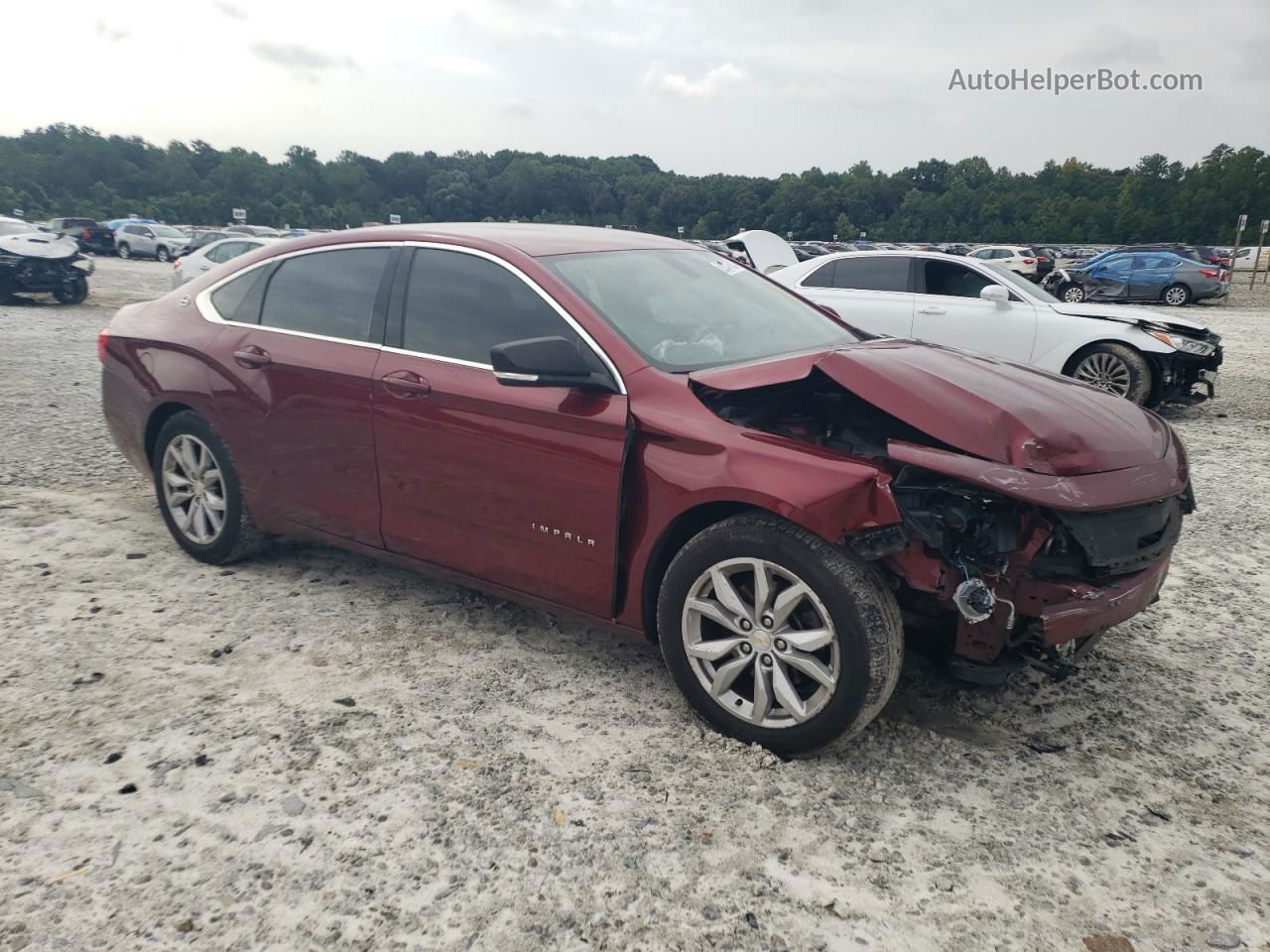 2017 Chevrolet Impala Lt Burgundy vin: 1G1105SA9HU142593