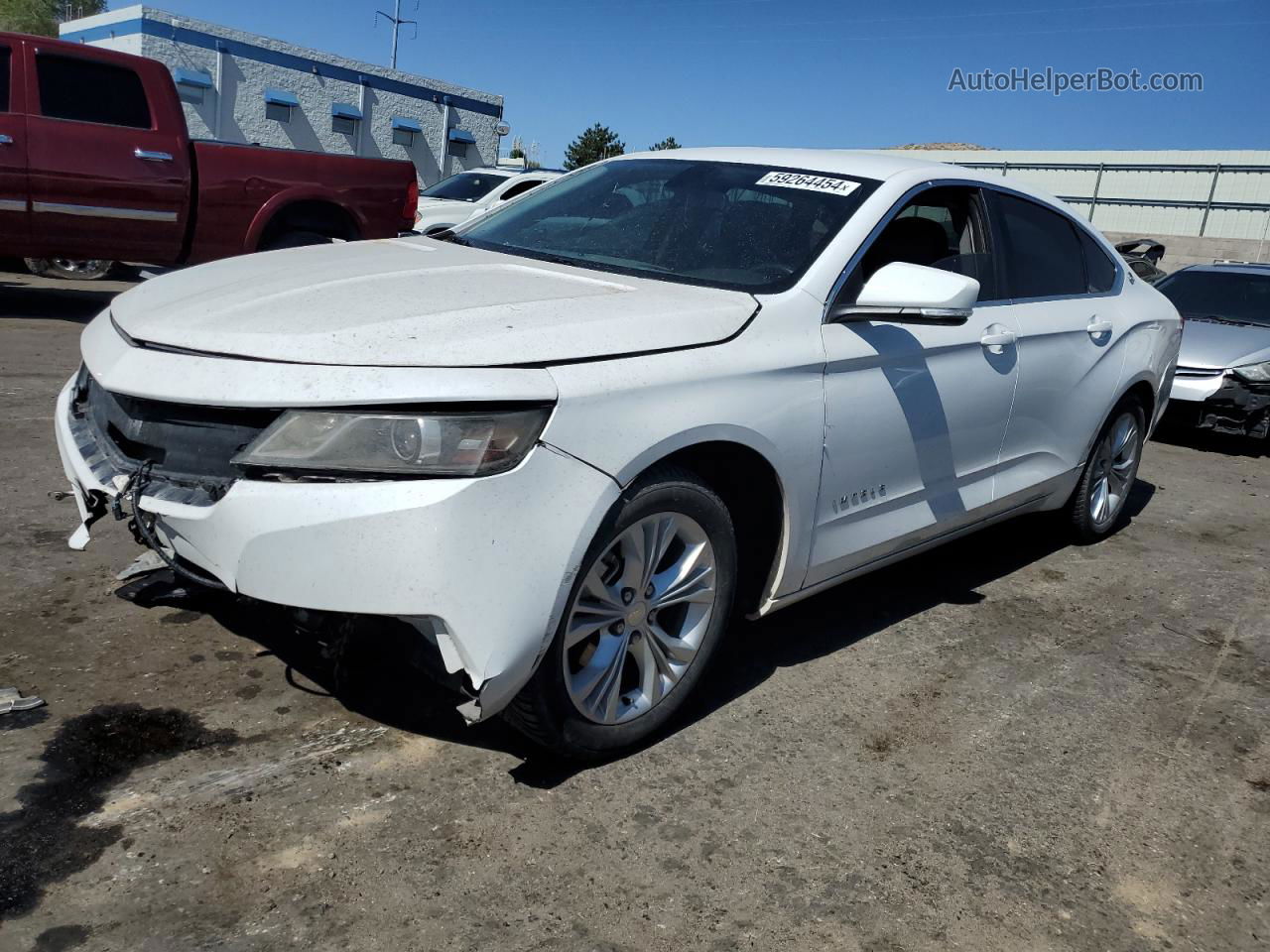 2014 Chevrolet Impala Lt White vin: 1G1115SL0EU128463