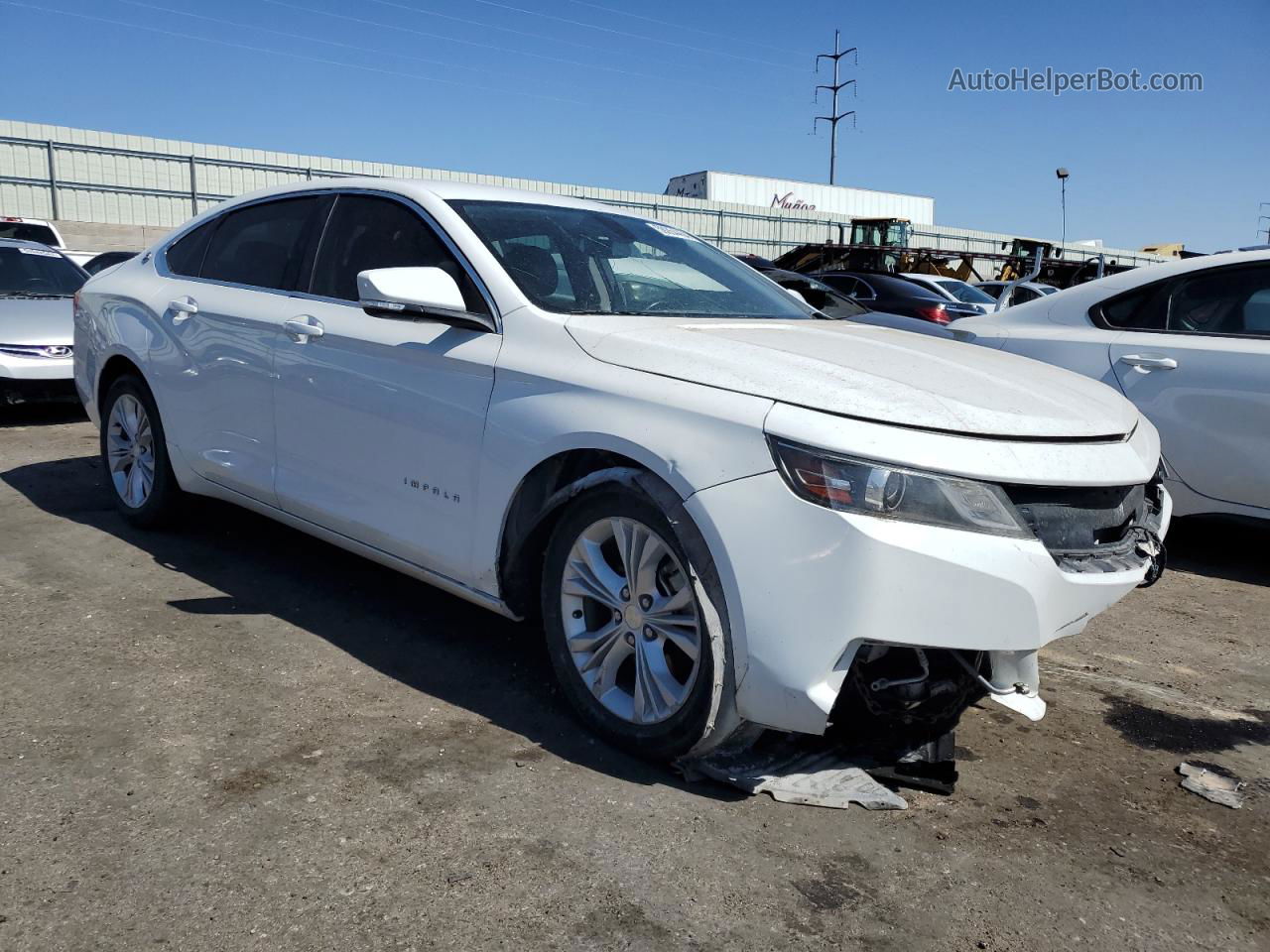 2014 Chevrolet Impala Lt White vin: 1G1115SL0EU128463