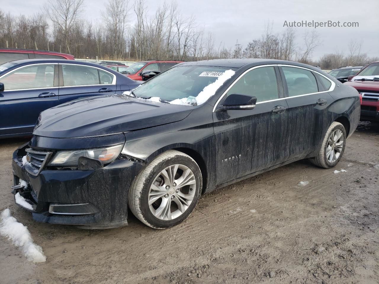 2014 Chevrolet Impala Lt Black vin: 1G1115SL3EU105615