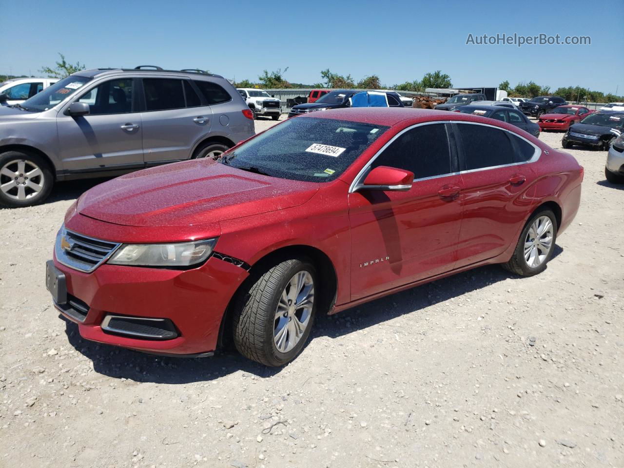 2014 Chevrolet Impala Lt Red vin: 1G1115SL7EU121221