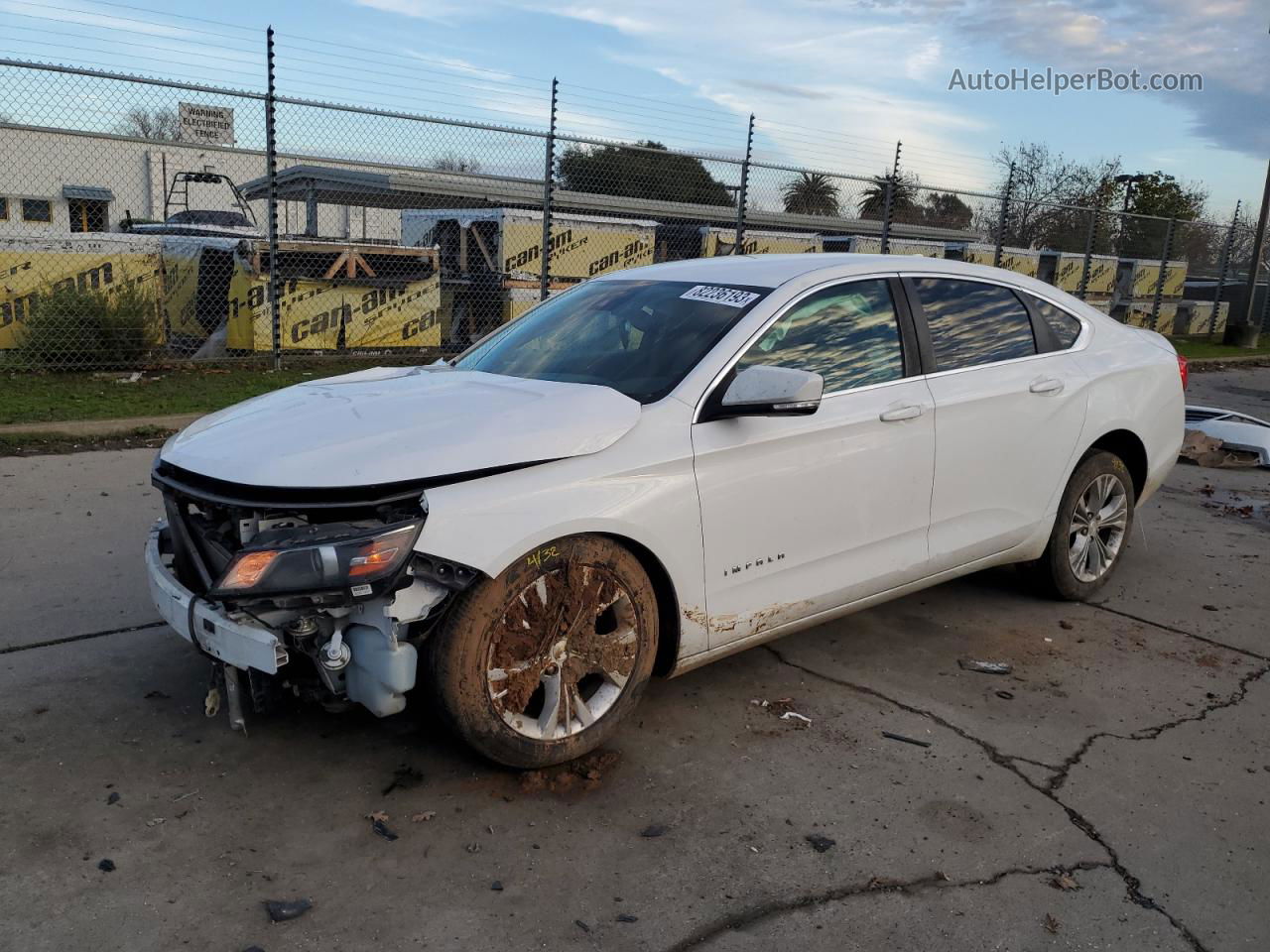 2014 Chevrolet Impala Lt White vin: 1G1115SL8EU106971