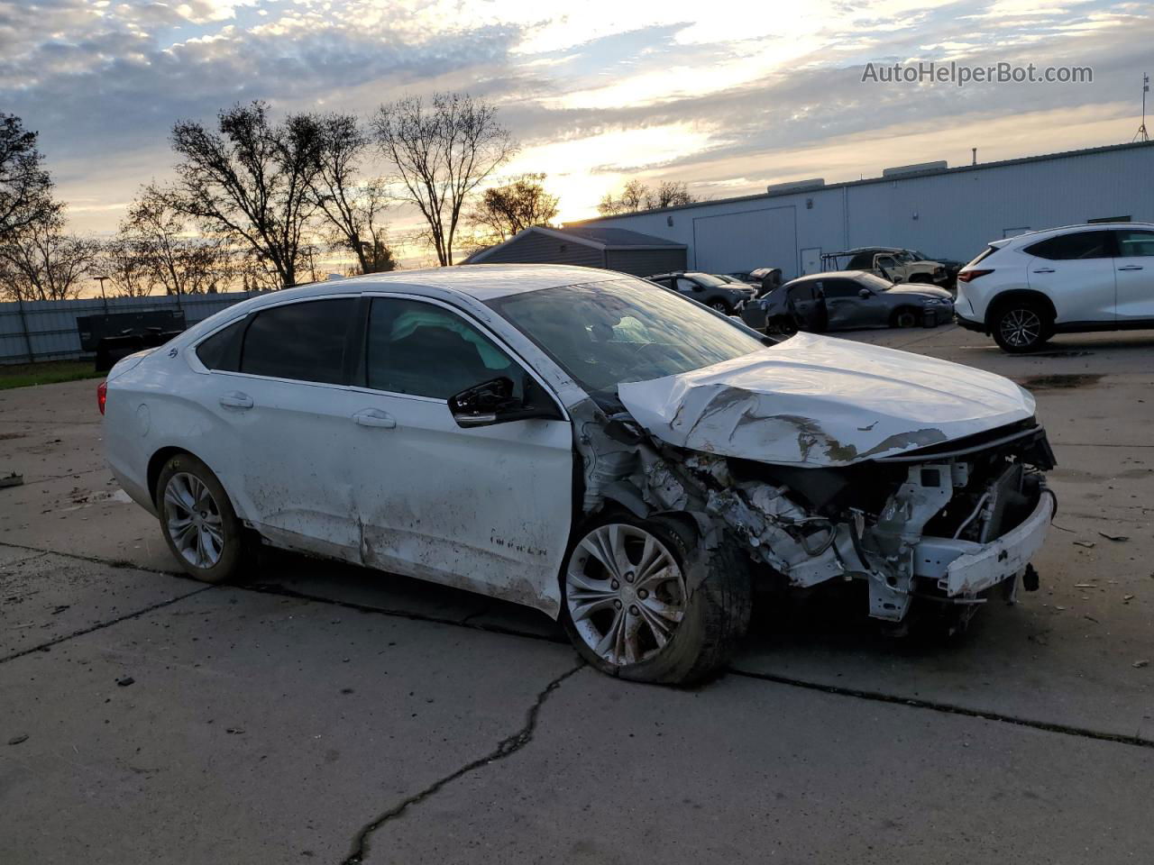 2014 Chevrolet Impala Lt White vin: 1G1115SL8EU106971