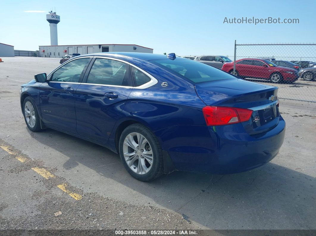 2014 Chevrolet Impala 1lt Blue vin: 1G1115SL8EU147195