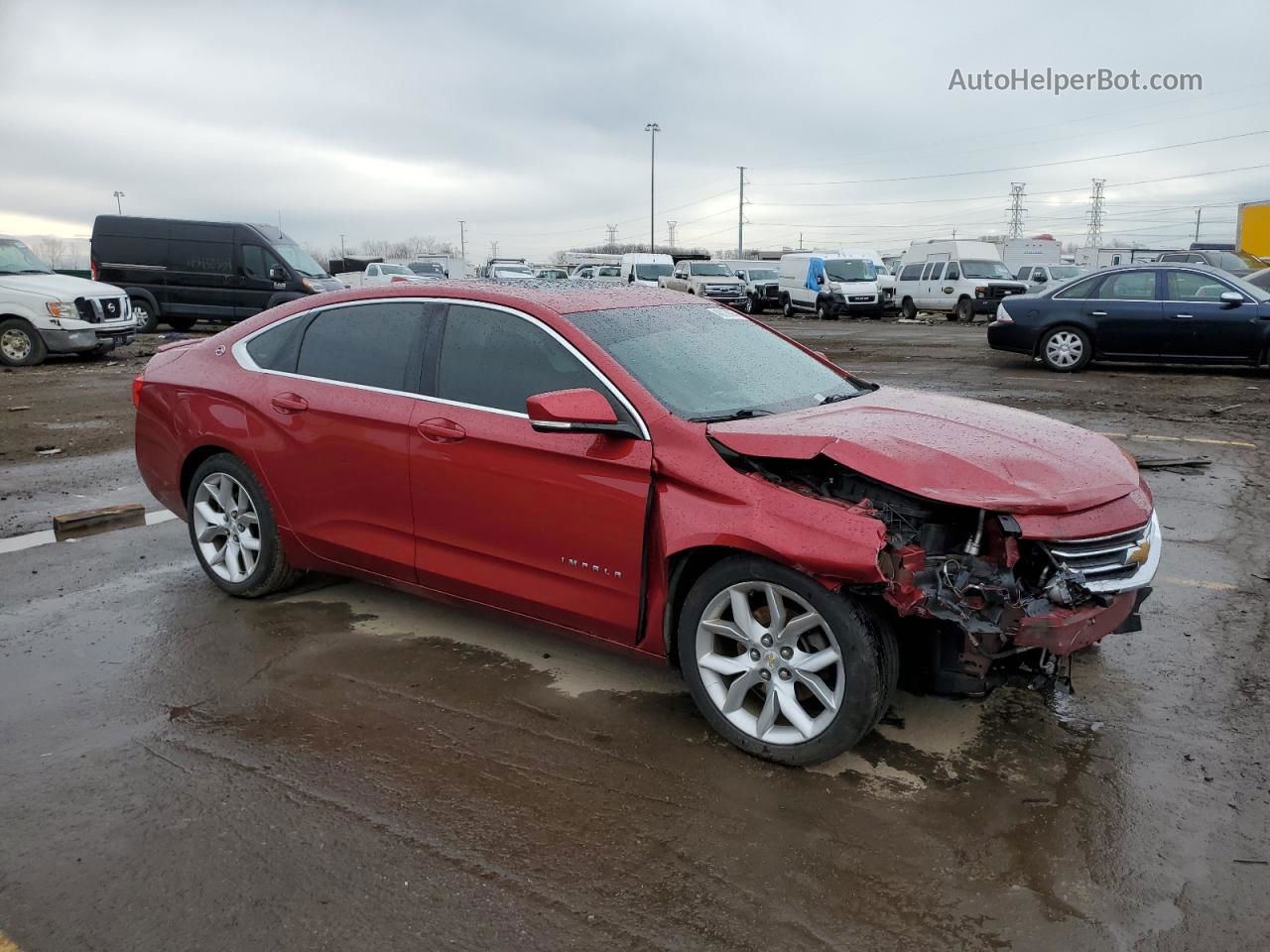 2014 Chevrolet Impala Lt Red vin: 1G1125S32EU121737