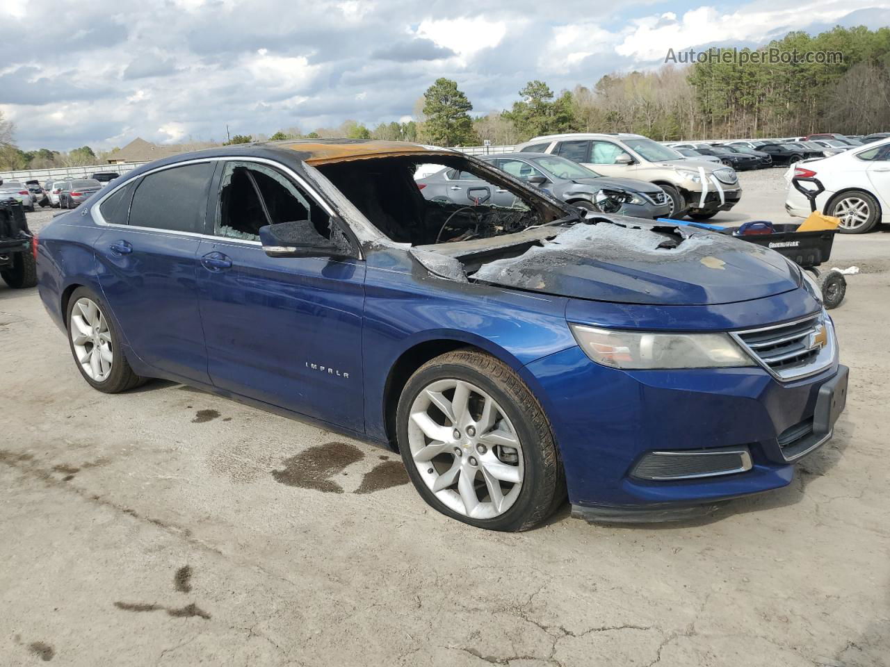 2014 Chevrolet Impala Lt Blue vin: 1G1125S33EU130642