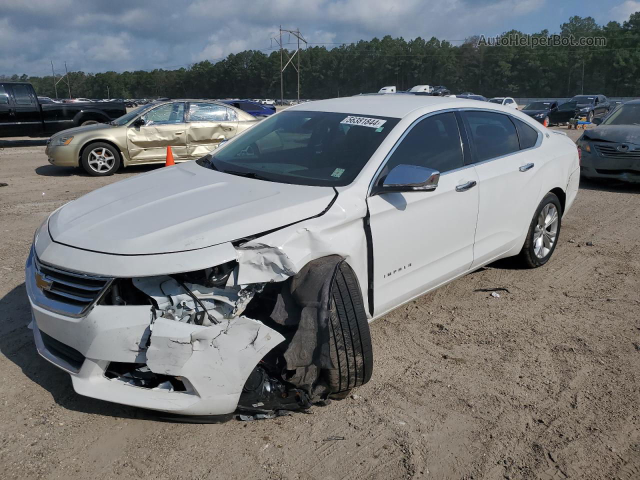 2014 Chevrolet Impala Lt White vin: 1G1125S34EU106947