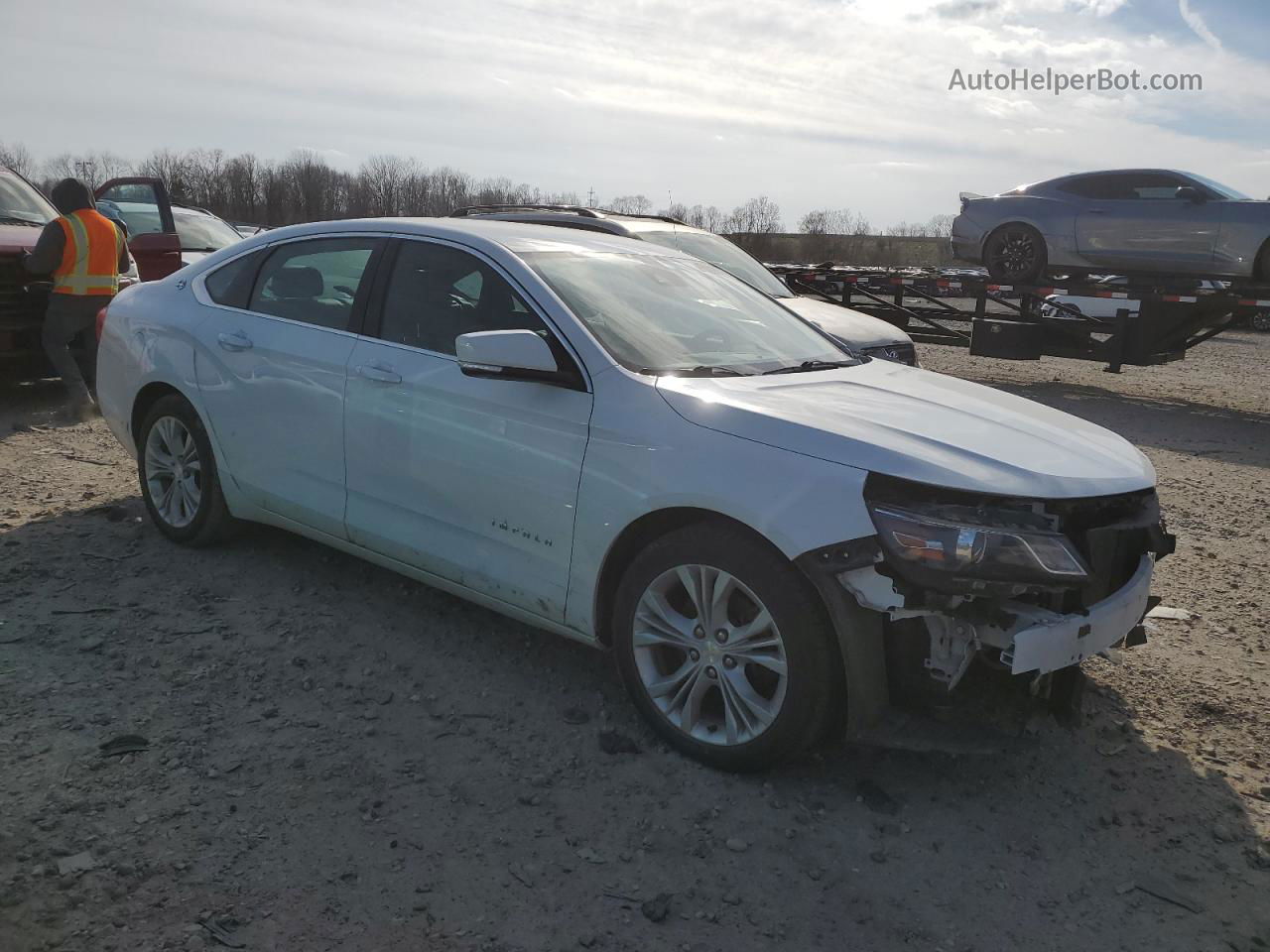 2014 Chevrolet Impala Lt White vin: 1G1125S35EU127998