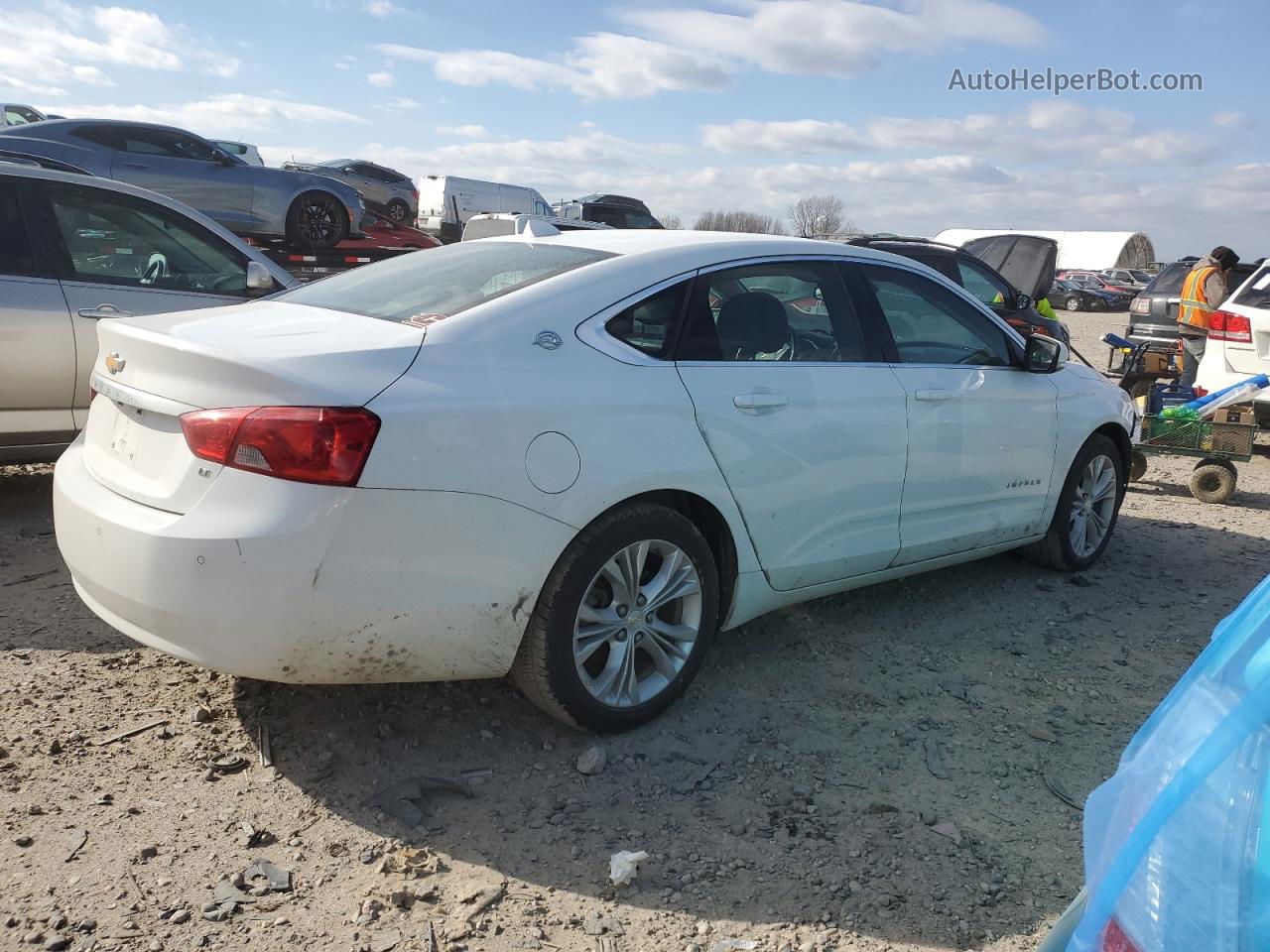 2014 Chevrolet Impala Lt White vin: 1G1125S35EU127998