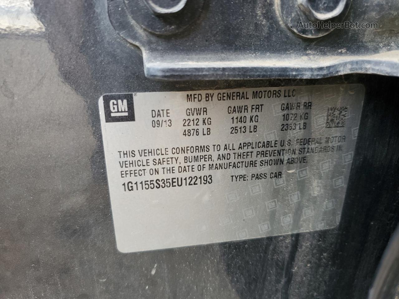 2014 Chevrolet Impala Ltz Black vin: 1G1155S35EU122193
