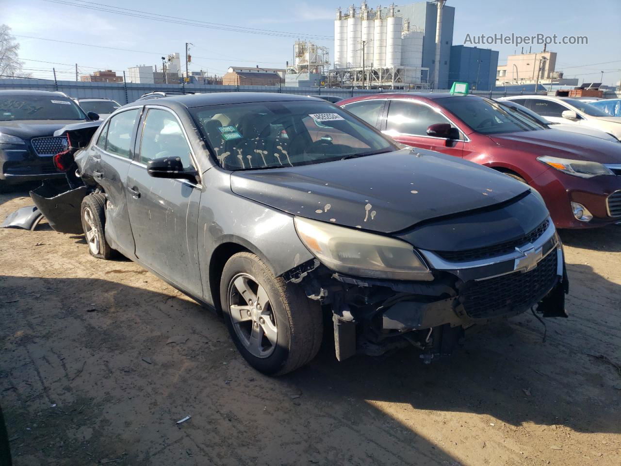 2015 Chevrolet Malibu Ls Gray vin: 1G11A5SL8FF129186