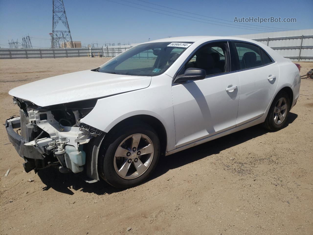 2015 Chevrolet Malibu Ls White vin: 1G11B5SL0FF161756