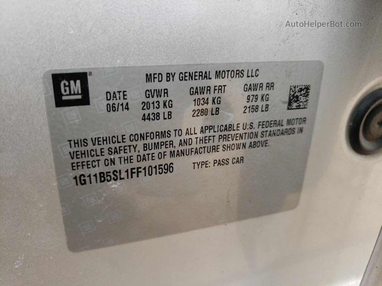 2015 Chevrolet Malibu Ls Silver vin: 1G11B5SL1FF101596