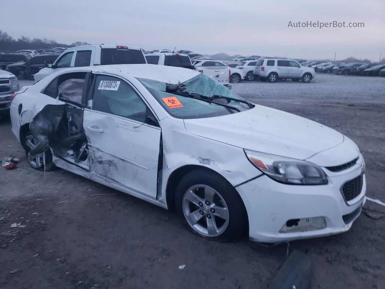 2015 Chevrolet Malibu Ls White vin: 1G11B5SL2FF163119