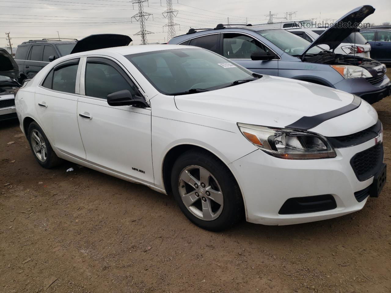 2015 Chevrolet Malibu Ls White vin: 1G11B5SL3FU119948