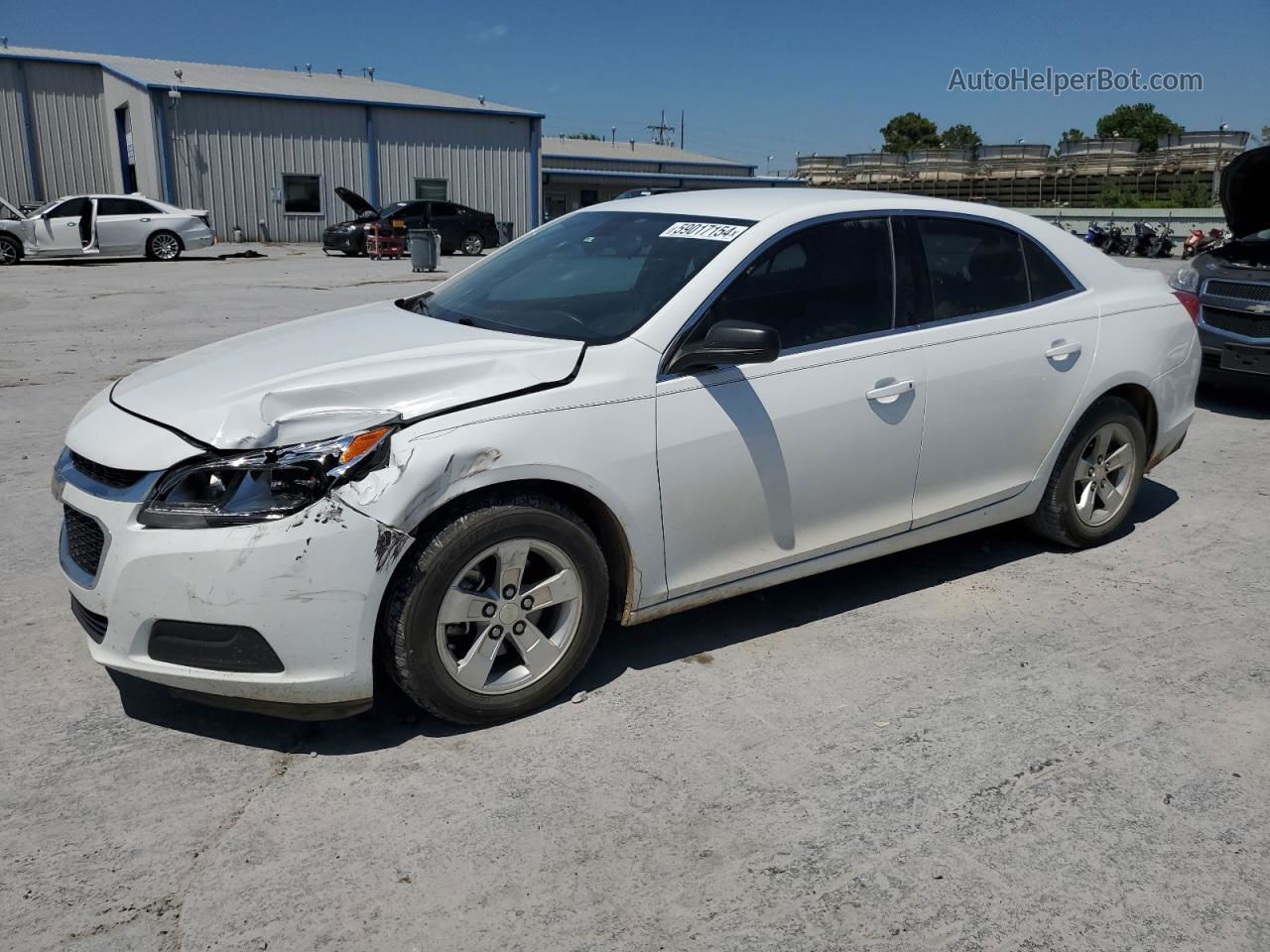 2015 Chevrolet Malibu Ls White vin: 1G11B5SL7FF318554