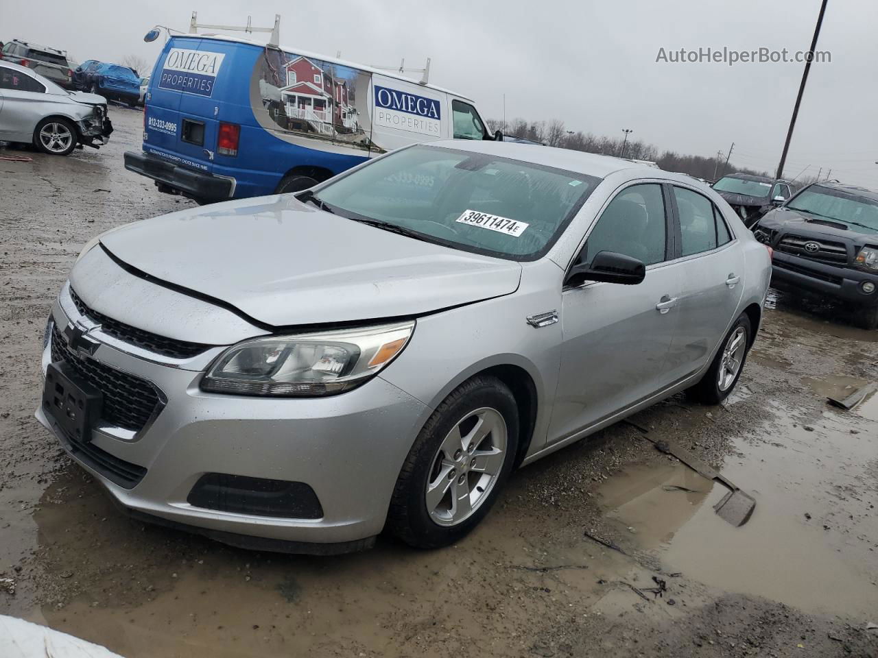 2015 Chevrolet Malibu Ls Серебряный vin: 1G11B5SLXFF109633