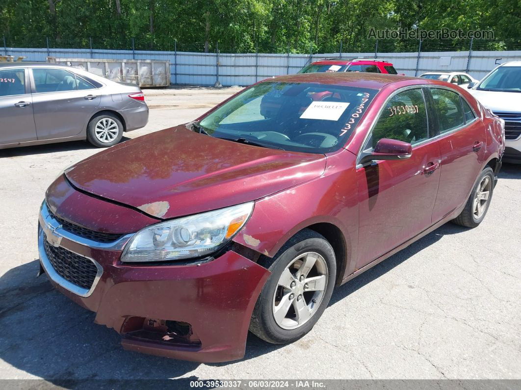 2015 Chevrolet Malibu 1lt Темно-бордовый vin: 1G11C5SL9FF182120