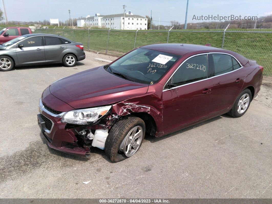 2015 Chevrolet Malibu Lt Maroon vin: 1G11C5SL9FF353626