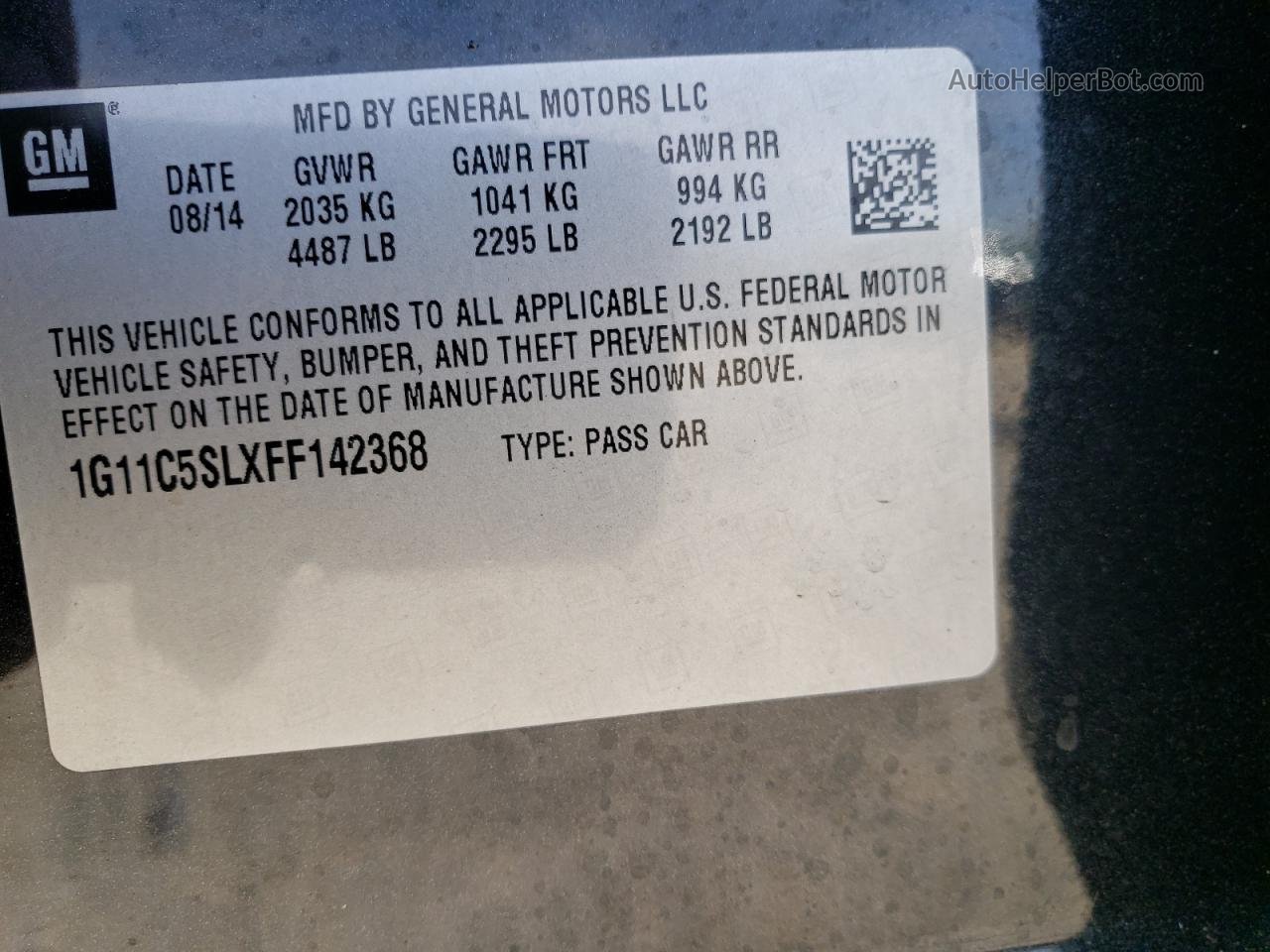 2015 Chevrolet Malibu 1lt Gray vin: 1G11C5SLXFF142368