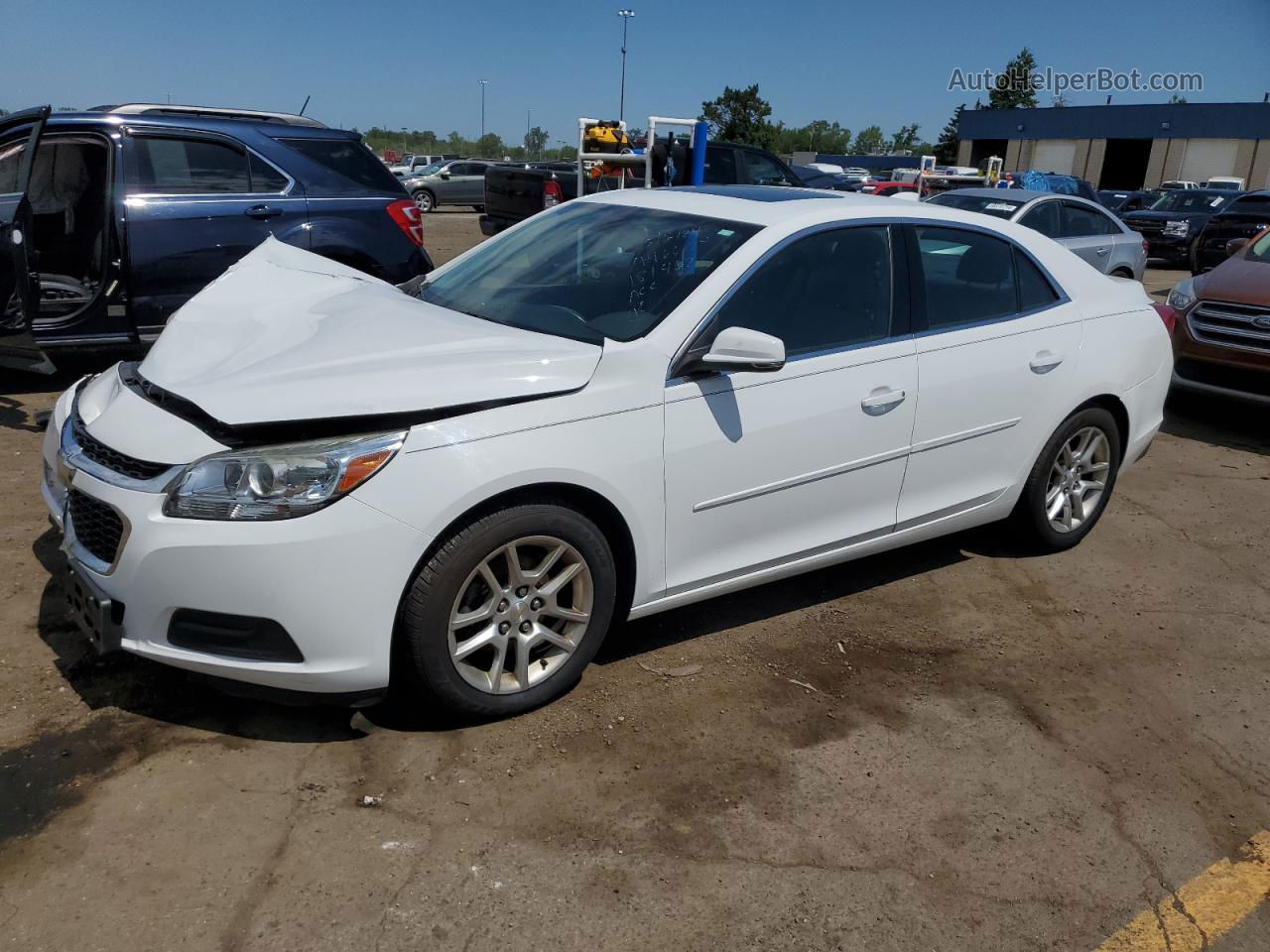 2015 Chevrolet Malibu 1lt Белый vin: 1G11C5SLXFF181462